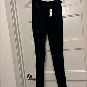 Black Sparkly Gap Velvet Leggings